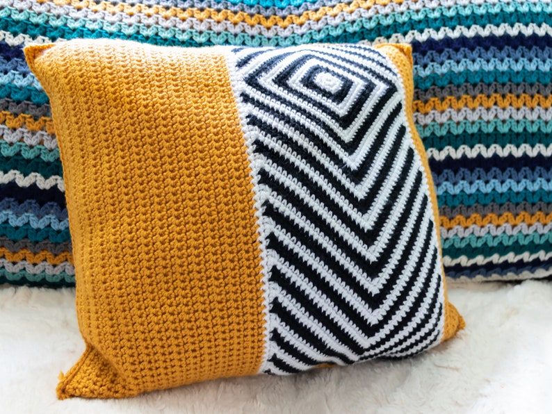 Crochet Cushion Pattern Sargasso Cushion PDF crochet pillow pattern image 2