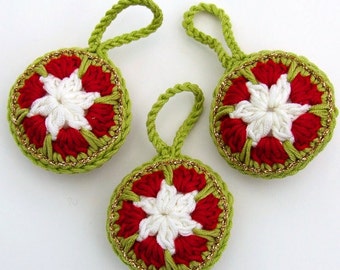 Crochet Pattern Christmas Bauble Decoration - PDF Christmas Crochet Pattern