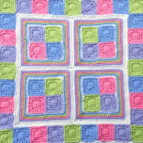 Crochet Blanket Pattern Bonny Baby Blocks Blanket PDF Baby - Etsy