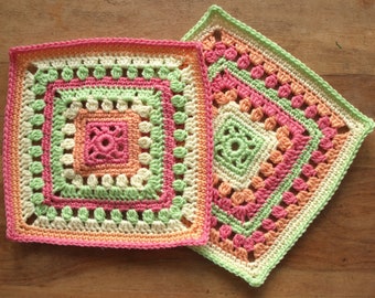 Crochet Pattern - A Fresh Start crochet square - PDF
