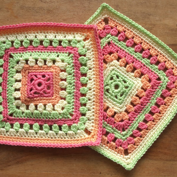 Crochet Pattern - A Fresh Start crochet square - PDF