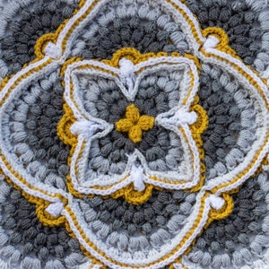 Crochet Pattern - Moroccan Block - PDF crochet square pattern