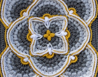 Moroccan Block Crochet Pattern: 21" Square (PDF Pattern)