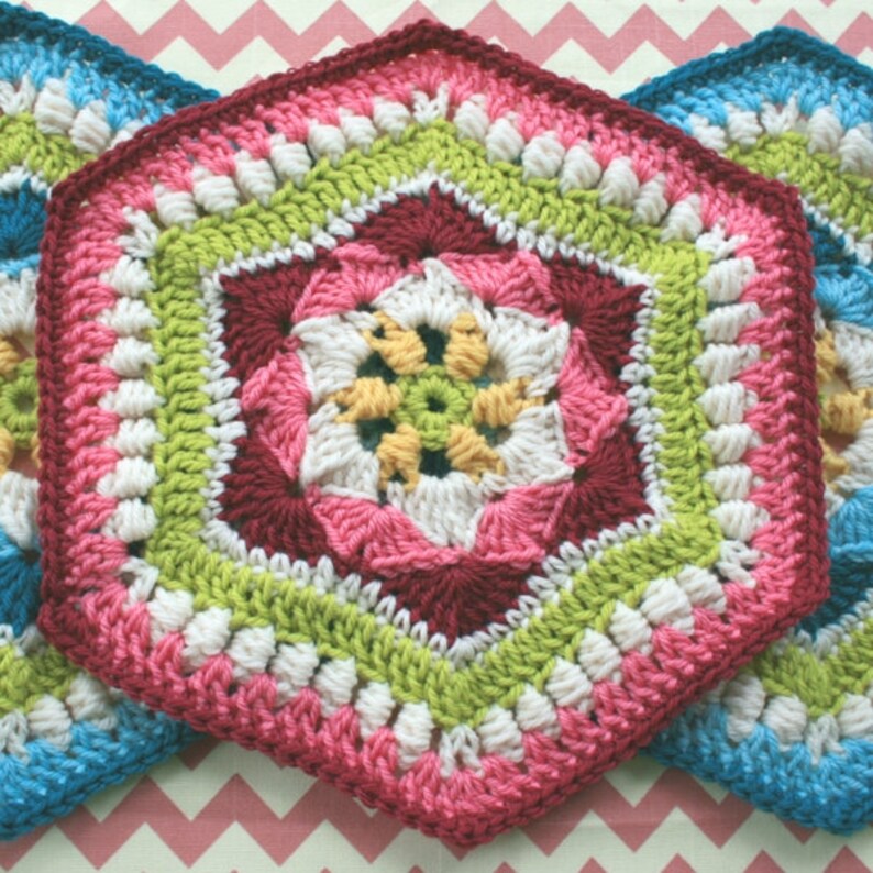 Crochet Hexagon Pattern Shells and Clusters Hexagon PDF Etsy UK