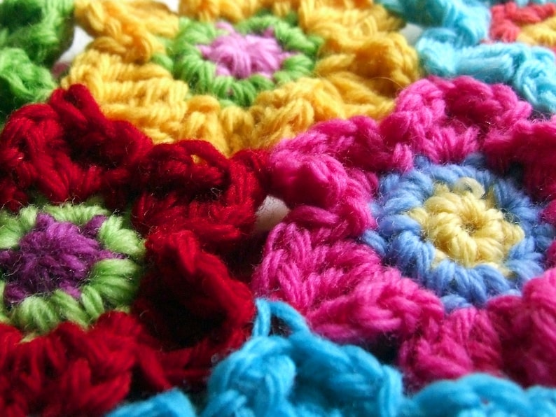 Crochet Scarf Pattern Bright Blooms Flower Scarf PDF crochet accessory pattern image 4