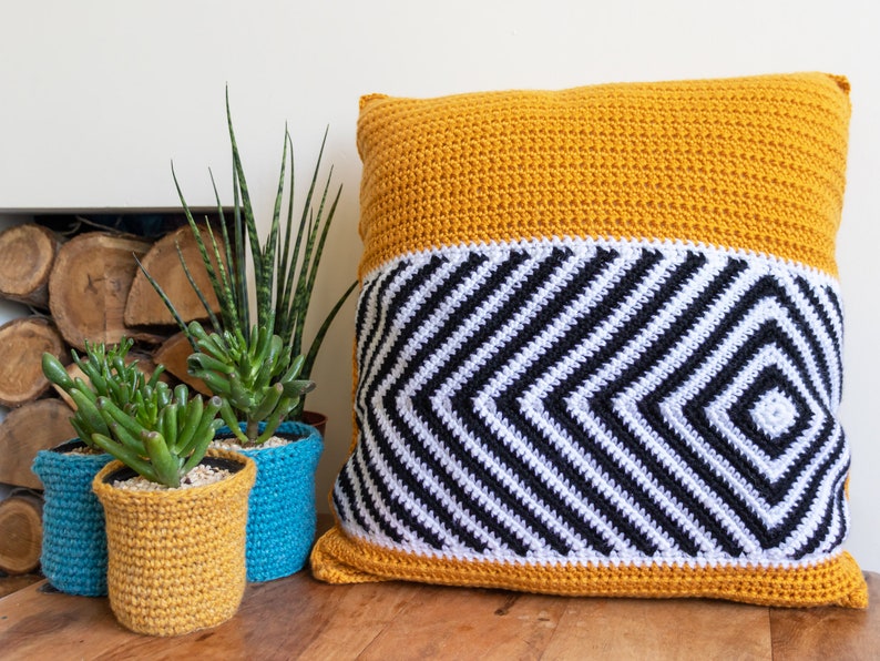 Crochet Cushion Pattern Sargasso Cushion PDF crochet pillow pattern image 3