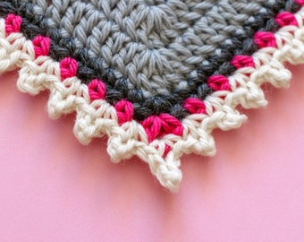 Crochet Border Pattern - Pretty Picot Edging - Crochet Edging Pattern PDF