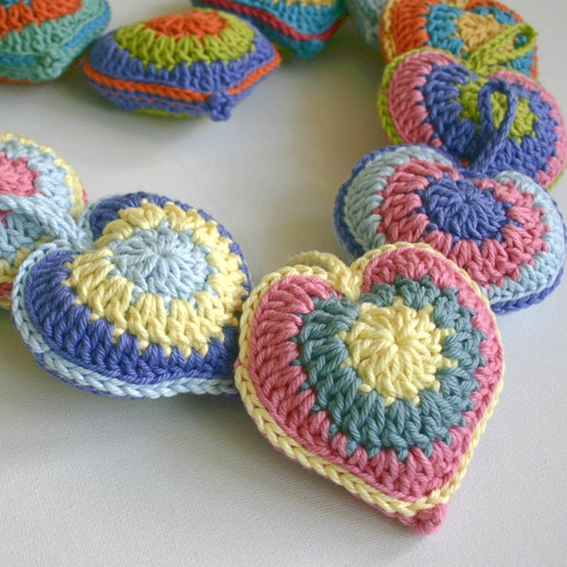 Crochet Heart Pattern Stuffed Heart PDF Digital Download Etsy