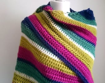 Easy Crochet Triangle Shawl Pattern - DK Yarn (PDF Pattern)