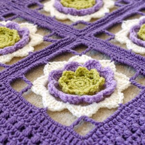 Crochet Blanket Pattern - Irish Rose Afghan Crochet Blanket Pattern - PDF