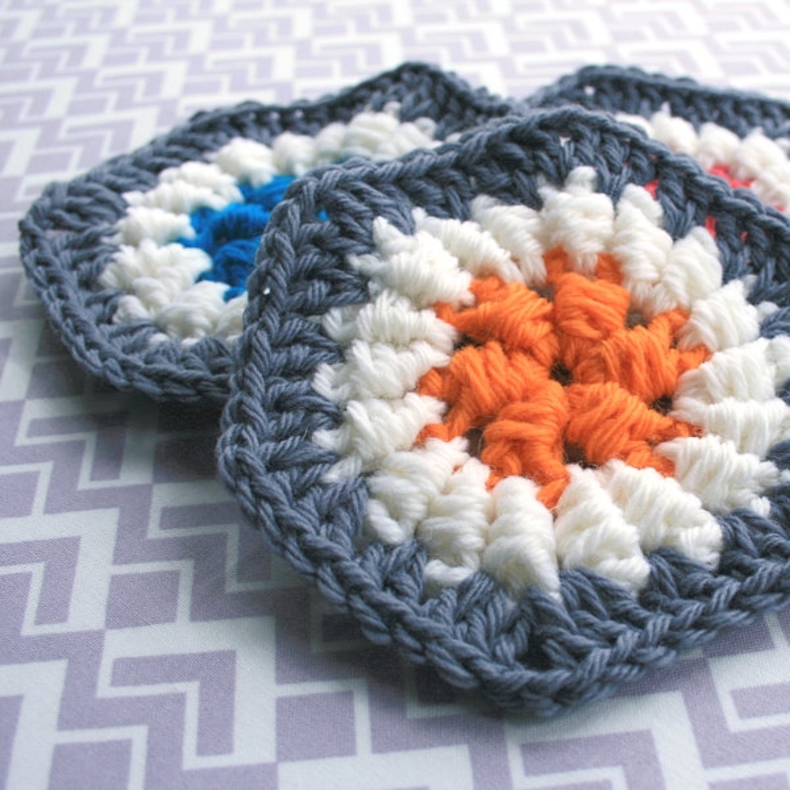 Crochet Pattern Slanting Cluster Hexagon Crochet Hexagon Etsy