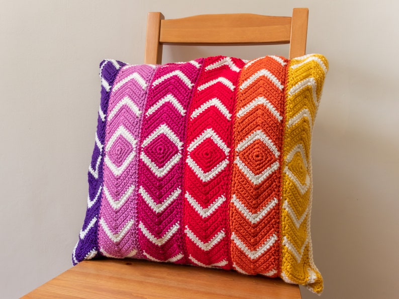 Crochet Cushion Pattern Java Cushion PDF crochet pillow pattern image 1