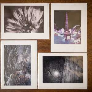 Set von 4 einzigartigen Foto-Grußkarten - Abstraktes Set