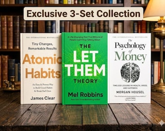 Ultimate Self-Growth Book Set: Atomic Habits, The Psychology of Money & The Let Them Theory
