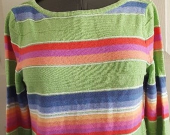 Vintage Chaps linen-cotton pullover sweater women's X Large