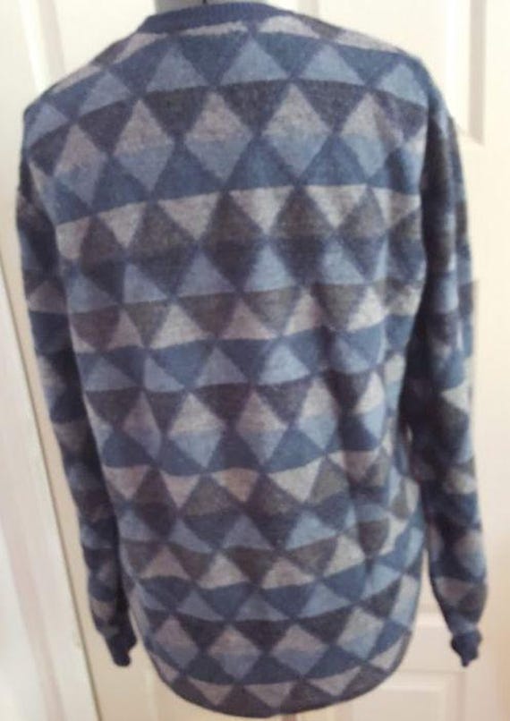 Vintage Segreto patterned wool pullover sweater i… - image 3
