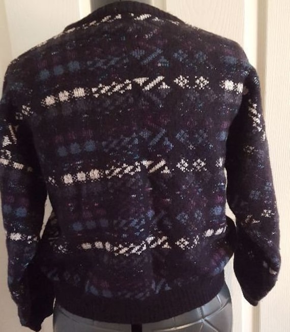 Vintage Pronto Uomo patterned pullover sweater in… - image 3