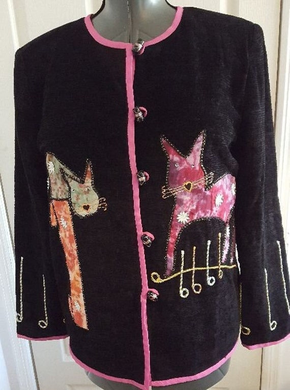 Vintage cats festive jacket Gem