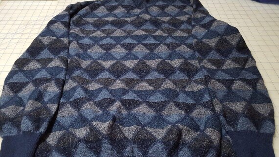 Vintage Segreto patterned wool pullover sweater i… - image 5