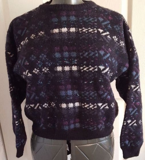 Vintage Pronto Uomo patterned pullover sweater in… - image 2