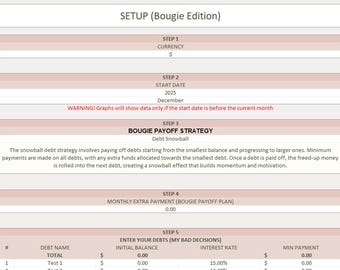 Bougie Debt Payoff Plan