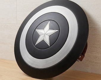 Black Metal Star Shield Replica, Superhero Cosplay Prop, Wall Decor, Collector Display