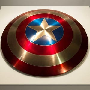 Captain America Shield Replica Metal, Avengers Cosplay Prop, Superhero Wall Decor, Marvel Fan Gift image 7