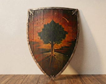 Ser Duncan Shield: Hand-Painted Medieval Heater Wall Decor, Fantasy Knight Armor Cosplay