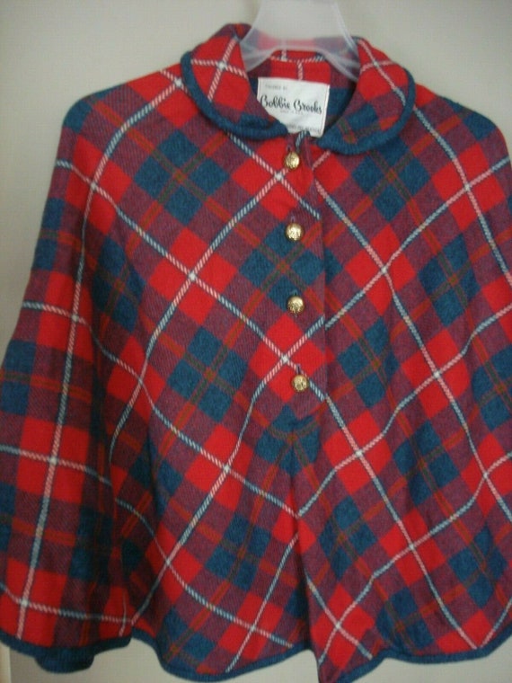 Vintage Women's Bobbie Brooks Red French Blue Plai