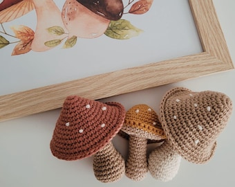 Mushroom Crochet Pattern PDF: Enchanted Amigurumi Mushrooms, Mushroom for an Easter (in English & Portuguese)
