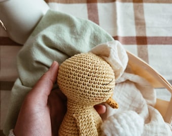 Duck Amigurumi Crochet Pattern PDF – Benjamin the Little Duck – Vintage Crochet Toy – Digital Download (English, Portuguese and Spanish)