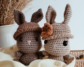 Max and Maxy Vintage Bunny Crochet Pattern: Amigurumi PDF, Digital Download (in English, Portuguese and Spanish)