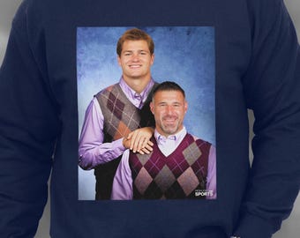 Drake Maye & Mike Vrabel Sweater | New England Football Sweatshirt | Funny Football Shirt | Step Brothers Parody | Patriots Fan Gift