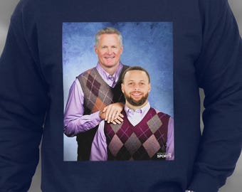 Stephen Curry & Steve Kerr Sweater | Warriors Basketball Sweatshirt | Funny Basketball Sweatshirt | Step Brothers | Warriors Fan Gift