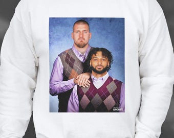 Nikola Jokic & Jamal Murray Sweater | Nuggets Basketball Sweatshirt | Funny Basketball Sweatshirt | Step Brothers | Nuggets Fan Gift