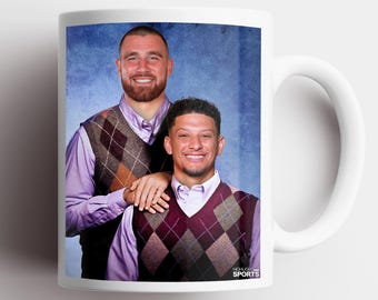 Patrick Mahomes & Travis Kelce Parody Mug, Kansas City Chiefs, Funny Football Gift