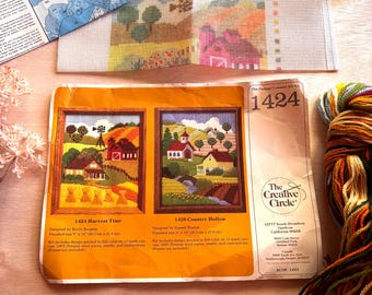 Vintage needlework kit- Creative Cirlcle 1424 Harvest Time