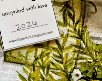 Upcycled Calendar Towel Bag-2026