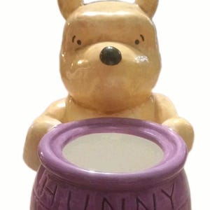 NOS Vintage Disney Klassisk Nalle Puh Keramik Honungsburk Handmålad