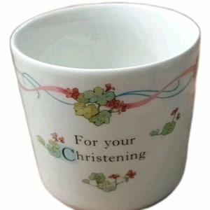 Vintage Wedgwood Beatrix Potter Peter Rabbit 1992 For Your Christening Cup Mug