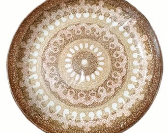 Prato de jantar de 26,7 cm (10,5") da Mount Clemens China Co. com esmalte Perma-Stone, fabricado nos EUA.