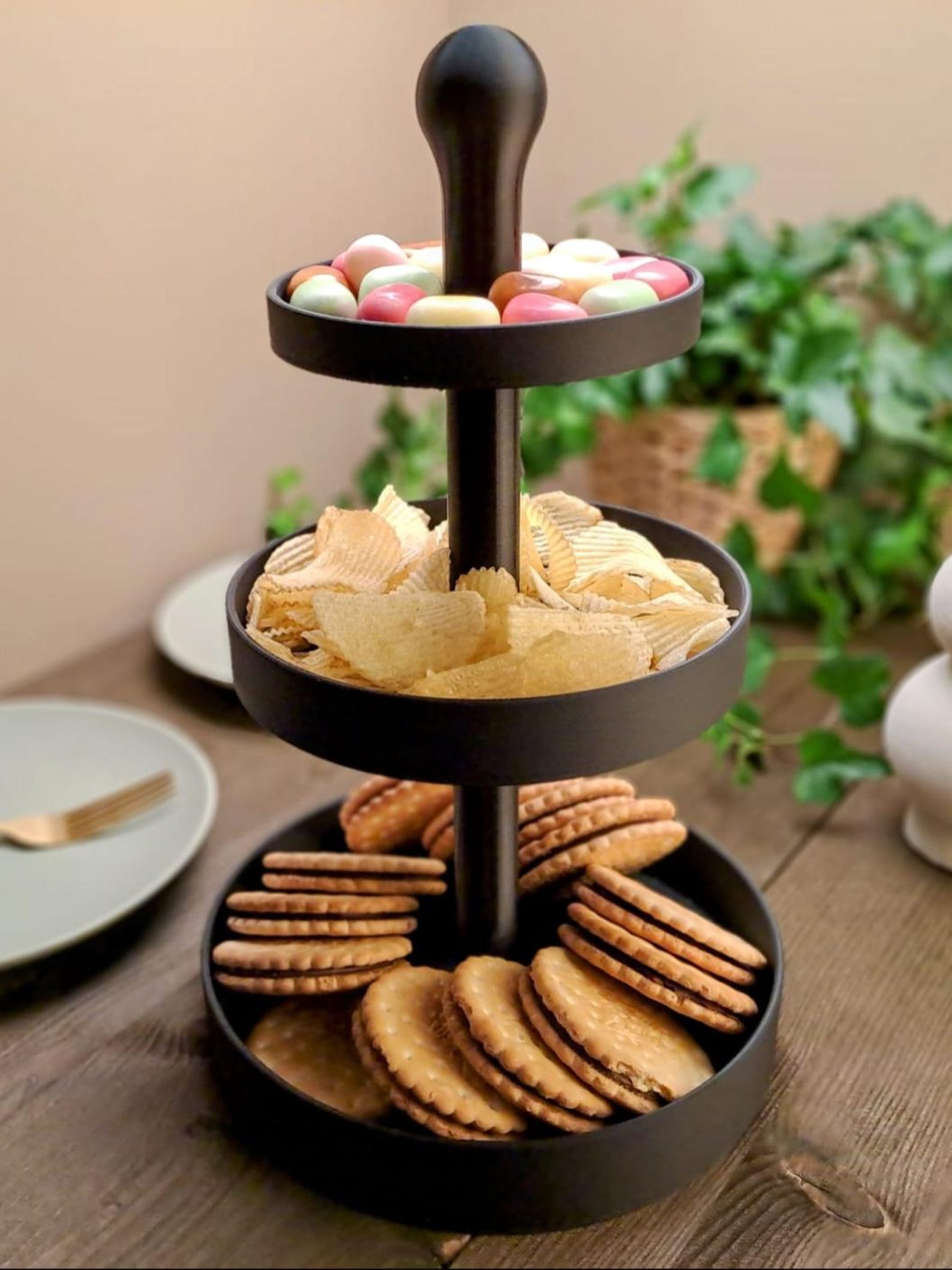  ThreeTier Snack  Dessert Stand 3D Printed
