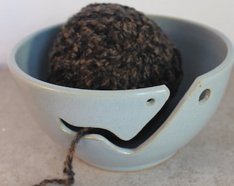 Yarn Bowl - Knitting Bowl - Blue - gift for nana -in stock