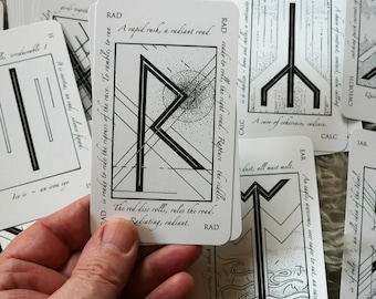 NEW Edition. The English Runes Card Set (White)