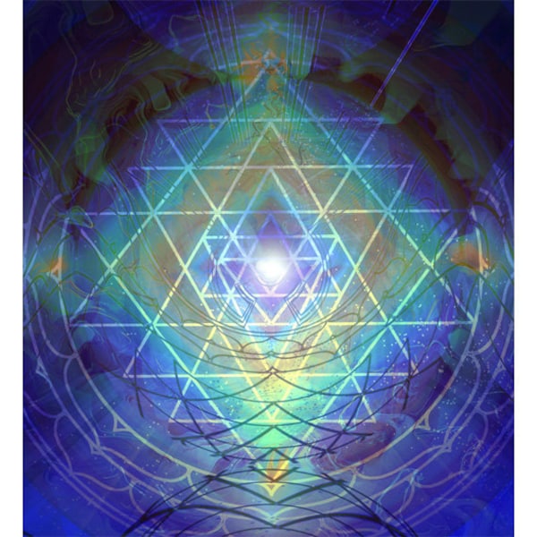 Shri Yantra Manifesting. Original giclee art print.