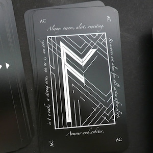 Jeu de cartes runes anglaises (noir)