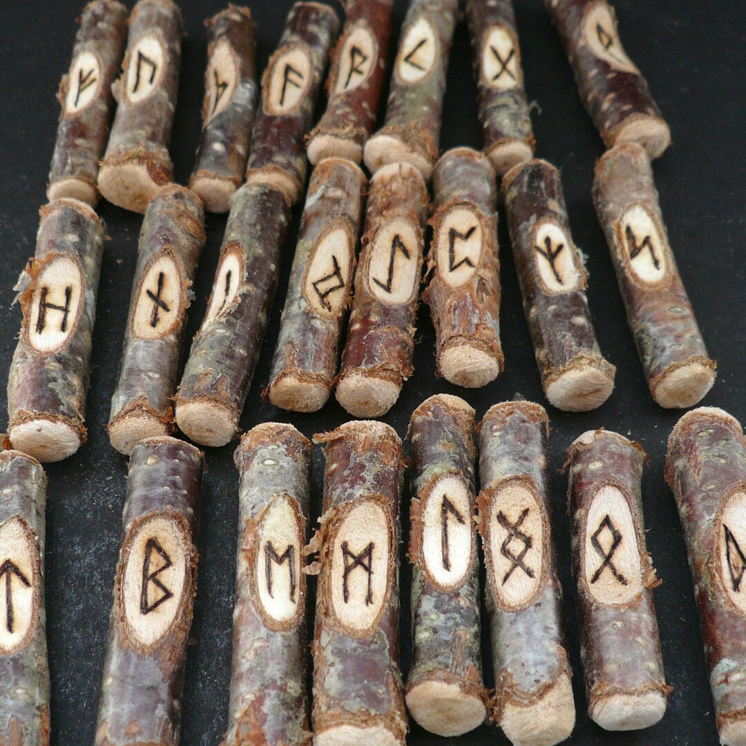 Birch Wood Elder Futhark Runes - Etsy