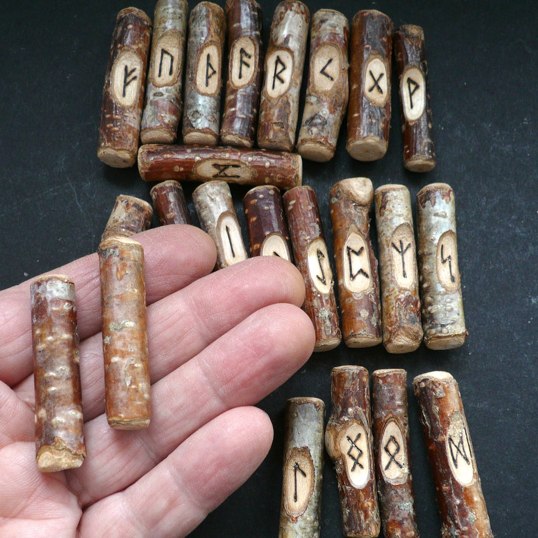 Birch Wood Elder Futhark Runes - Etsy