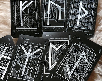 The English Runes Card Set (Black)