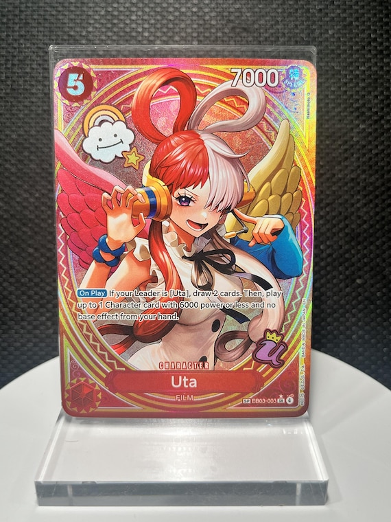 One Piece Uta SR Proxy Card EB03-003 | Heroine’s Edition Holographic Textured Card | Anime TCG Collectible Display Card